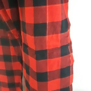 NWT Ladies Small Black and Red Plaid Flannel PJs